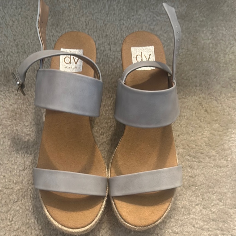 DV Gray Strappy Sandals